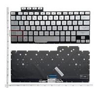 ZCDYGHU Keyboard For ASUS for ROG for Zephyrus G14 GA401 GA401U GA401M GA401Q GA401I GA401IV GA401QM Backlit English laptop(Silver backlit A)
