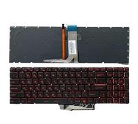 ZCDYGHU US/RU backlight Laptop Keyboard For MSI GE75 GP73 17E7 17F2 17F4 7RFX GP65 GF75 GS75 GP75 MS-16H8 16k2 16U7 16K4 16P1 16K2 16JF(RU Red backlit)