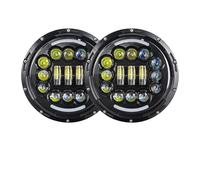 ZCera Front Lamp Assembly For Kenworth For T-2000 1998-2010 7 Inch LED Headlight H4 Hi-Lo With Halo Angel Eyes Headlights Assembly
