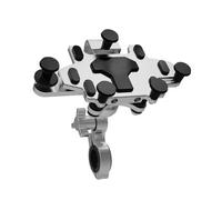 Zcera Motorcycle Phone Mount Motorcycle Phone Stand Bike Mobile Phone Holder Cellphone Holder For Motorcycle Universal Phone Stand 540°Adjustable(H99 Silver Handlebar)