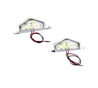 ZCera Tail Rear Light 1/2piece 12V 24V 6 LED Car Truck Number License Plate Rear Tail Light Lamp RV Camper Trailer Lorry Van Boat Tractor Tail Lamp(2PCS Chrome)