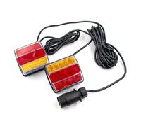 ZCera Tail Rear Light 12V 10m Universal Rear Towing Tail Light Trailer EN 7 Pin Brake Stop Lamp License Number Plate Reflector Lights Tail Lamp
