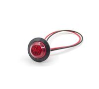ZCera Tail Rear Light 2piece 12V 24V LED Side Marker Light Indicator LED Bullet Light Truck Trailer Lorry Tail Light 3/4" Tail Lamp(2pcs Red)