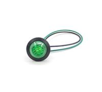 ZCera Tail Rear Light 2piece 12V 24V LED Side Marker Light Indicator LED Bullet Light Truck Trailer Lorry Tail Light 3/4" Tail Lamp(2pcs Green)