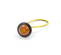ZCera Tail Rear Light 2piece 12V 24V LED Side Marker Light Indicator LED Bullet Light Truck Trailer Lorry Tail Light 3/4" Tail Lamp(2pcs Amber)