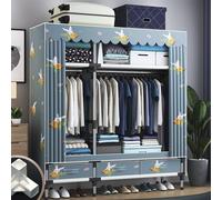 ZCFLWR Fabric Wardrobe, Folding Wardrobe, Bedroom Wardrobe 120x45x170 Cm, With Zip, Folding Door And Clothes Hanger - Bedroom Camping Case