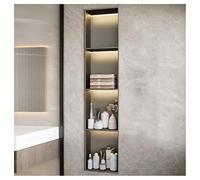 ZCFLWR Stainless Steel Wall Niche, Recessed Shower Niche Cubby With Led Light, Waterproof Organizer Shelf For Bathroom Storage Over, No Tile Needed(Gray,120x28x12.5cm)