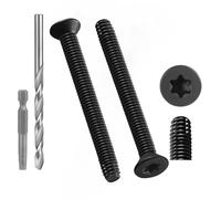 zcfochi 300 Qty 5/16-18 x 2-1/2" Trailer Deck Screws Self Tapping, Thread Cutting & Trailer Deck Screws,Compatible with Hardwoods & Metal，Flat Head, Type F，Black Phosphate,T40 Torx and 9/32 Drill bit