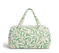 ZCFYGDX Foldable Quilted Travel Duffle Bag Green Willow Leaf Print Small