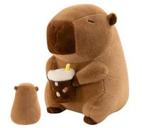 ZCHBFBM Capybara Plush Toy, Capybara Stuffed Animals Soft Cuddly Plush Doll Cute Mommy and Baby Stuffed Plush Teddy Stuffed Toy Hugging Pillow Cushion Children Gift for Kids Birthday (30 cm)