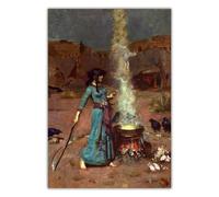 Zchdk Yhdesh John William Waterhouse Posters And Prints《The magic circle》Canvas Painting Vintage Classic Wall Art For Home Decor Pictures 50X70cm No Frame