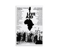 ZCHLATGDE Live Aid 1985 Poster Decorative Painting Canvas Wall Art Living Room Poster Bedroom Painting Wall Art Picture Print Modern Family Room Decor 12 x 18 Inches (30 x 45 cm)