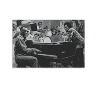 ZCHLATGDE Quincy Jones & Ray Charles Poster Decorative Painting Canvas Wall Art Living Room Poster Bedroom Painting Wall Art Picture Print Modern Family Room Decor 16 x 24 Inches (40 x 60 cm)