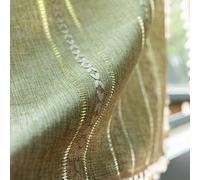 ZCHNB 45-274cm Boho Rustic Tassel Farmhouse Kitchen Curtains, Tab Top Cotton Linen Short Cafe Curtains for Kitchen, Bathroom, Dining Room