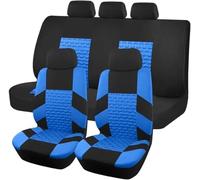 ZCHQF Car Seat Covers Sets for Hyundai Venue 2000-2018 2019 2020 2021 2022 2023 2024 2025, Full Set Seat Cushion 5 Seats Front Rear Protectors Breathable Interior Accessories,B Blue