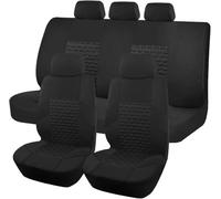 ZCHQF Car Seat Covers Sets for Land Rover Defender 90 (L663) 2020 2021 2022 2023 2024 2025, Full Set Seat Cushion 5 Seats Front Rear Protectors Breathable Interior Accessories,F Black