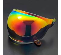 ZCHQF Motorcycle Helmet Visor for Bell Bullitt, UV Anti-Fog Motorcycle Helmet Visor Lens Windproof Motorbike Helmet Face Shield,normal-A Aurora Red