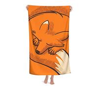 ZCHW Bath Blanket The Fox is Sleeping Soft Bath Towel Highly Absorbent Towels Beach Towel 80X130CM