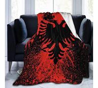 ZCHW Throw Blanket Albanian Flag Of Eagle Bird Warm Flannel Fleece Plush Sofa Blanket As Bedspread/Coverlet/Bed Cover/Bed Sheets 200 X 150 cm