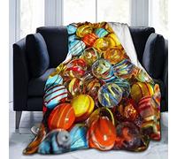 ZCHW Throw Blanket Glass Marbles Children Toys Colorful Flannel Fleece Plush Sofa Blanket As Bedspread/Coverlet/Bed Cover/Bed Sheets 150 X 125 cm