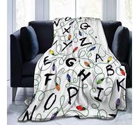 ZCHW Throw Blanket, Luxury Cozy Fleece Blanket, Warm Super Soft Comfort Lightweight Flannel Fleece Blanket 50" x 40", Stranger Letter Things White