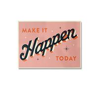ZCHX Motivational Quote Poster Make It Happen Today You Me Text Canvas Painting Vintage Wall Art Pictures For Living Room Home Decor (Color : F, Size : 40x50cm No Frame)