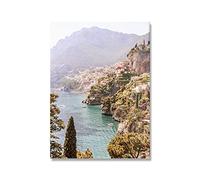 ZCHX Positano Italy Prints Amalfi Coast Colorful Wall Art Canvas Painting Architecture Amalfi Coast Poster Decor Traveler Gifts (Color : B, Size : 60x90cm No Frame)