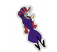 ZCHZCS 13cmx8.8cm Wacky Races Dick Dastardly Funny Car Stickers Cartoon Vinyl Decal RV