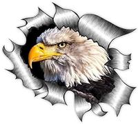 ZCHZCS Beautiful Car Sticker 3D American Bald Eagle Animal Decal Car Window Accessories Car Styling PVC 13cm X 13cm