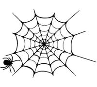 ZCHZCS Car Sticker 13.8 * 10 Interesting Halloween Spider Web Decor Vinyl Car Sticker Accessories Silhouette