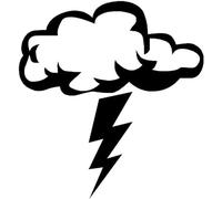 ZCHZCS Car Sticker 16.7cm*17.9cm Cartoon Animation Flash Lightning Flashes And Thunder Rumbles Electric Vivid Vinyl Car Sticker Decal