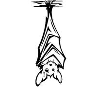 ZCHZCS Car Sticker 7.6cm*18.4cm Interesting Upside Down Halloween Bat Vinyl Car Sticker Beautiful Decal Diverse Pattern