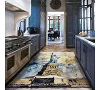 ZCHZCS Carpets In The Nordic Style 60x90cm - Busy Tourist Attraction Goddess Statue Landscape Pattern Slipproof Flat -florent Thin Carpet For The Hallway,100x150cm