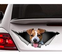 ZCHZCS Jack Russell Terrier Car Sticker Dog Car Decal Jack Russell Terrier Decal Pet Vinyl Decal Puppy Car Bumper Stickers 3D Decal Car Decoration Window Laptop Wall Art Decor Dog Dad Mom Owner Gift