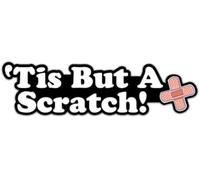 ZCHZCS Tis But A Scratch Pack Of 4 Vinyl Decal Sticker Car Van Plaster Ouch Dent Bumper Caravan Campervan Camper Sticker Window