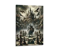 ZCJYMX Christian Poster with Holy Knight on Chess Marvel Poster Decorative Painting Canvas Wall Posters for Bedroom Decor And Art Picture Print Modern Family 08x12inch(20x30cm)