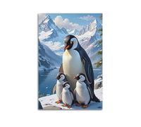 ZCJYMX Decorative Poster for Children Beautiful Cute Penguin Family Marvel Poster Decorative Painting Canvas Wall Posters for Bedroom Decor And Art Picture Print Modern Family 20x30inch(50x75cm)