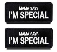 Zcketo 2 Pack Funny Tactical Mama Says I am Special Dog Patch Military Hook & Loop Embroidered Service Dog Applique Patch for Medium/Large Dogs Harness Vest Clothes