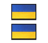 Zcketo 2 Packs Ukraine Flag Ukrainian National Flag Embroidered Hook & Loop Fastener Emblem Sew On Patches for Backpack Cap Jacket Jeans Vest Bag Pouch Clothes Clothing