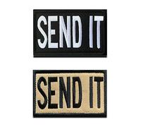 Zcketo 2 PCS Send it Patch Funny Hippie Hook and Loop Embroidered Biker Emblem Patch for Clothes Clothing Jersey Backpack Caps School Bag Vest Harness Travel Tactical Activities
