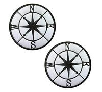 Zcketo 2 PCS Tactical Compass Patch Military Hook & Loop Embroidered Applique Funny Compass Emblem Patch for Bags Caps Backpack Uniform Vest Clothes Tactical Travel or Collect