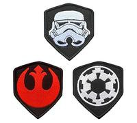 Zcketo 3 PCS Tactical Patch for Imperial Target Rebel Scum Shield Full Embroidery Hook and Loop Morale Patch for Bags,Backpacks,Clothes,Vest,Harness,Uniforms