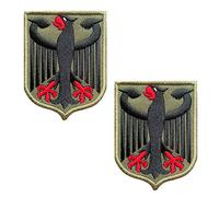 Zcketo Pack of 2 Germany Eagle Patch Tactical Eagle Shield Patch for Clothes Bags Backpack Uniform Vest Dog Harness Military Tactical Outdoor Equipment