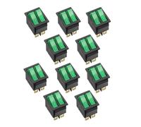 ZCKHNQOP 10pcs 2D6P-GREEN 31x25mm KCD8 16A 250V 20A 125V Double Light Switch Rocker Switch KCD6 Ignition Switch for Boat ZCKHNQOP