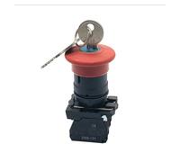 ZCKHNQOP XB5-AS142 Mushroom Emergency Stop Bring Key Button Bring Key Urgent Stop It Button Rotating Reset ZCKHNQOP
