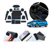 ZCLINKO Compatible with Ford Fiesta MK8 ST Line 2017-2023 UK Car Non-Slip Mats Centre Console Armrest Mats Cup Holder Door Seam Compatible with Kia Ceed Accessories (Blue)