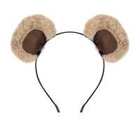 ZCMG Halloween Bear Ears Headband Bear Hair Hoops Headpiece Women Animal Hairband Hair Bands Christmas Holiday Festival Carnival Parade Masquerade Cosplay Dress Up Birthday Party Accessories Coffee