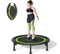 ZCMHAXJ Foldable Mini Trampoline, 40" Rebounder Trampoline for Adults & Kids, 440lbs Capacity Indoor Fitness Workout Exercise Equipment