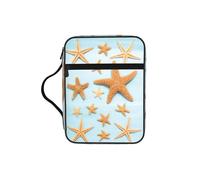 Zcmkjlg 3D Beautiful Maritime Summer Starfish Portable Bible Holder Bag with Front Pocket Practical Christian Bag for Men Women Daily Church Activities