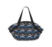 Zcmkjlg Airplane Cockpit Printed 2-in-1 Picnic Mat and Tote Bag, 94cm Round Foldable Blanket for Outdoor Beach Park